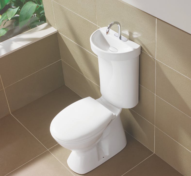 This WaterSense certified gray-water system is useful where space is tight. The