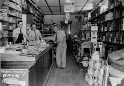 Photo of old-time hardware store interior Photo of old-time hardware store interior