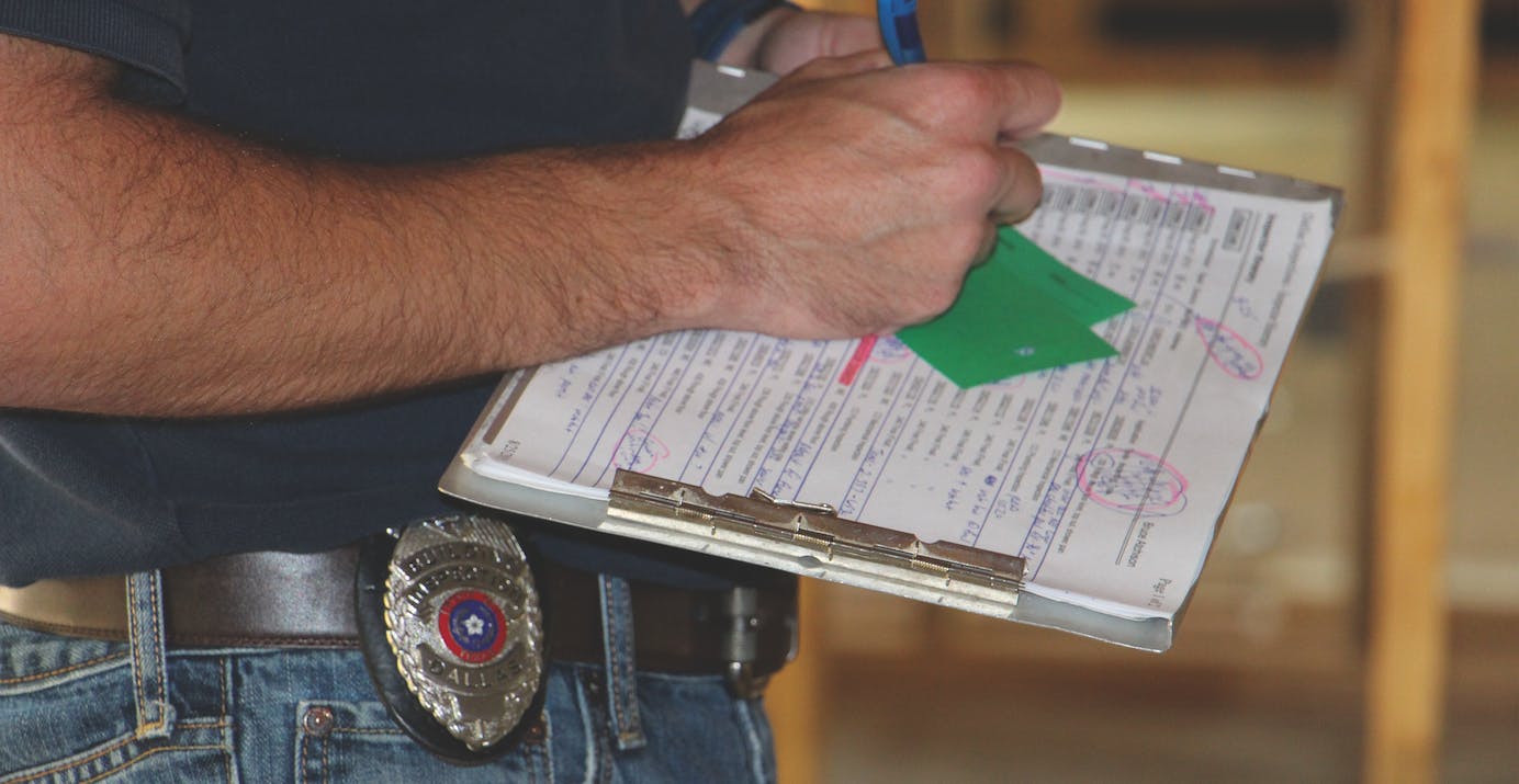 Building inspector on the jobsite