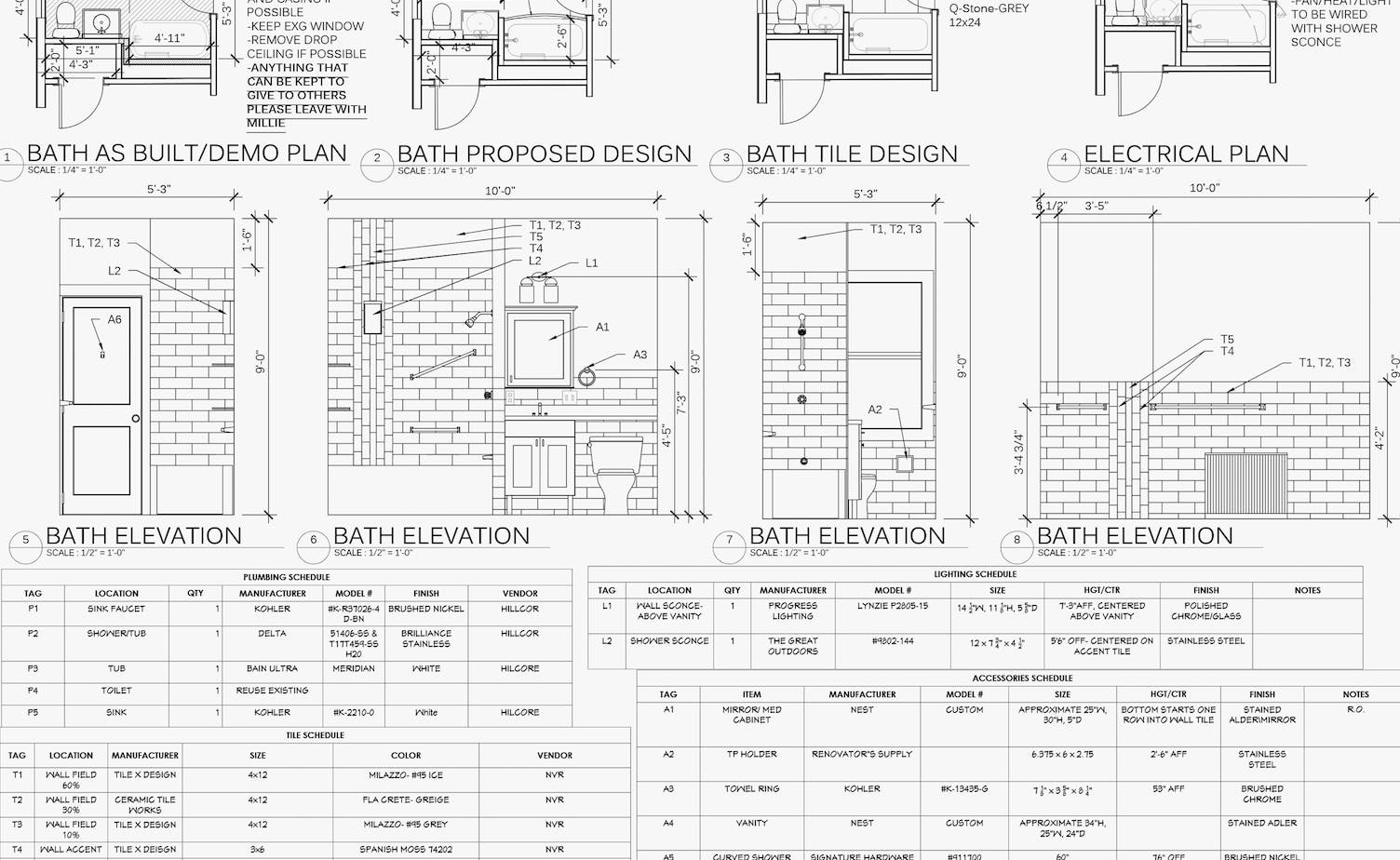 example of specifications for a remodeling project by Otagawa-Anschel Design+Build