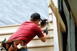 siding installation on a home siding installation on a home