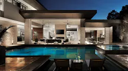 the new american remodel features an evaporative pool