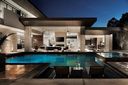 the new american remodel features an evaporative pool the new american remodel features an evaporative pool