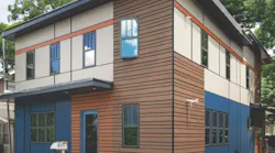 LEED Completed project with PVC siding cladding
