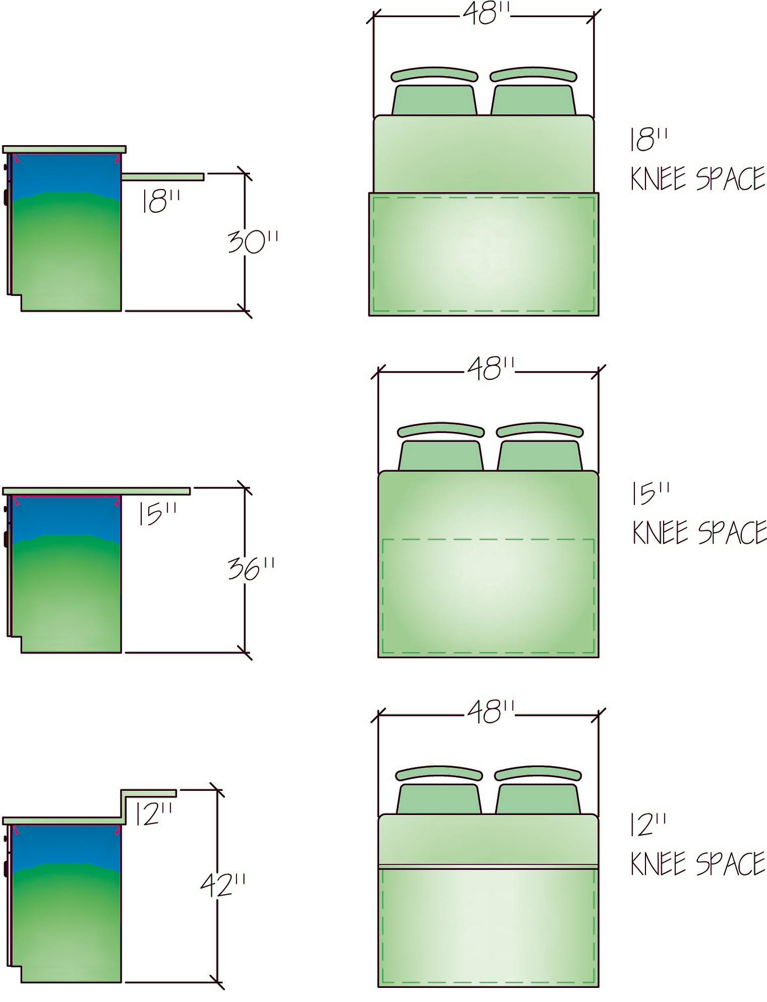 Seating and table arrangements come in a range of sizes and shapes.