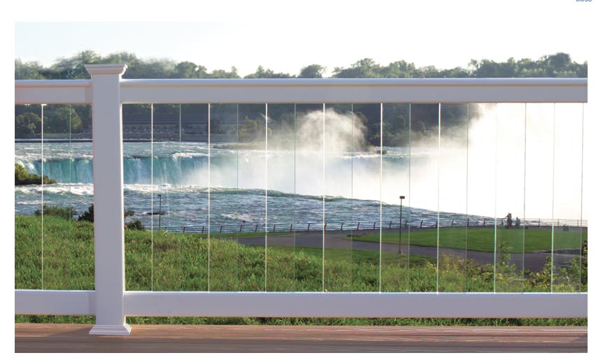 Oxford Vinyl Railing with Glass Balusters System