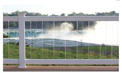 Oxford Vinyl Railing with Glass Balusters System Oxford Vinyl Railing with Glass Balusters System