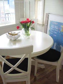 Kitchen seating at a round table Kitchen seating at a round table