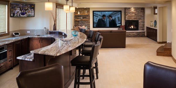 2015 Design Awards winner, Gold, AMEK Custom Builders, Minnesota, basement remodel