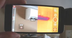 Seek thermal imager in use Seek thermal imager in use