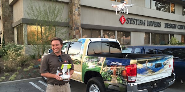 Some home improvement contractors, such as System Pavers, are now using drones