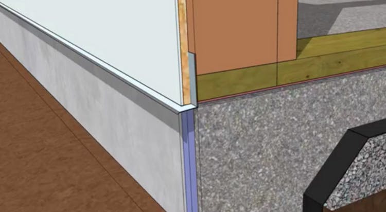 Use Z-flashing above the insulation to keep water out.