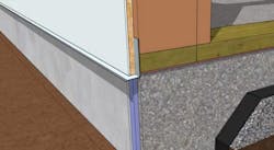 Use Z-flashing above the insulation to keep water out. Use Z-flashing above the insulation to keep water out.