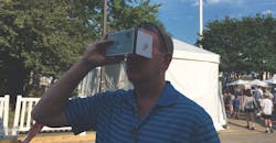 Landis Architects/Builders uses cardboard VR viewers at an event to engage with attendees Landis Architects/Builders uses cardboard VR viewers at an event to engage with attendees