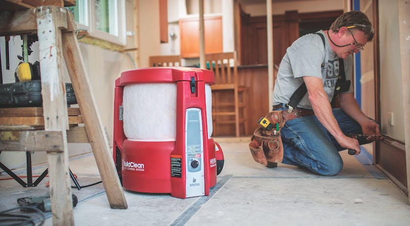 DustClean system at work on the jobsite