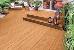 A deck stained with PPG timeless stain A deck stained with PPG timeless stain