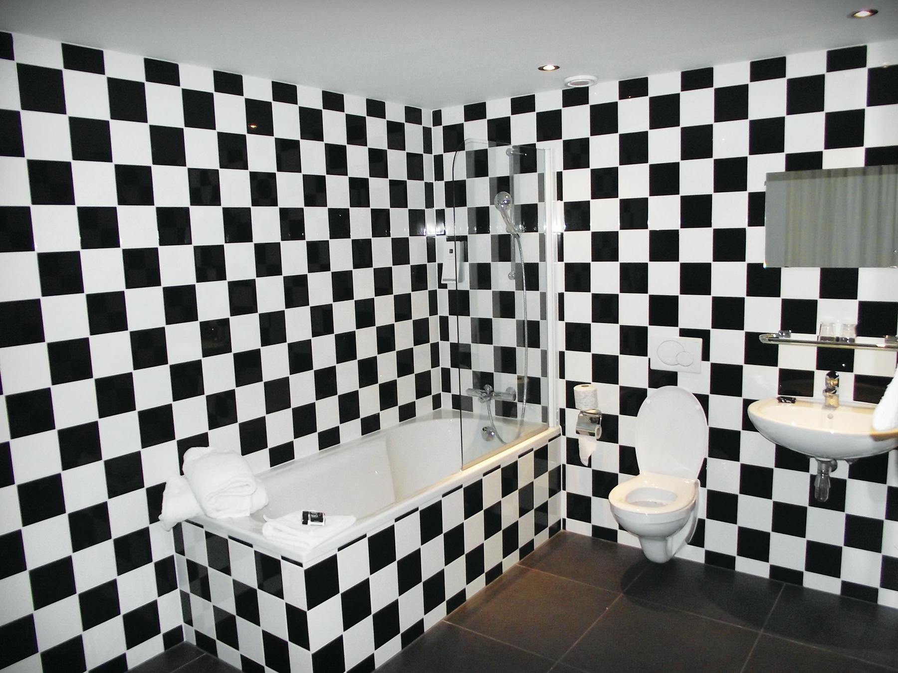 An entry in Custom Design & Construction, a remodeling company, ugly bathroom contest