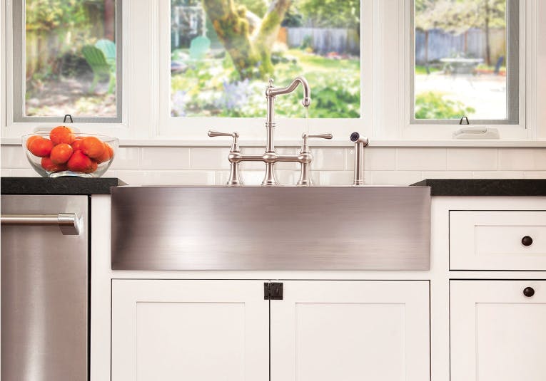 lenova deep apron front sink