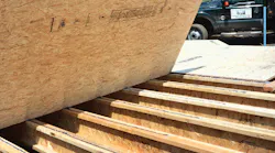 advantech subflooring being lain