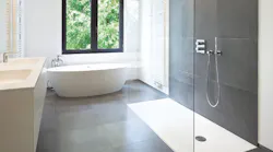Large walk in showers are popular in remodeling