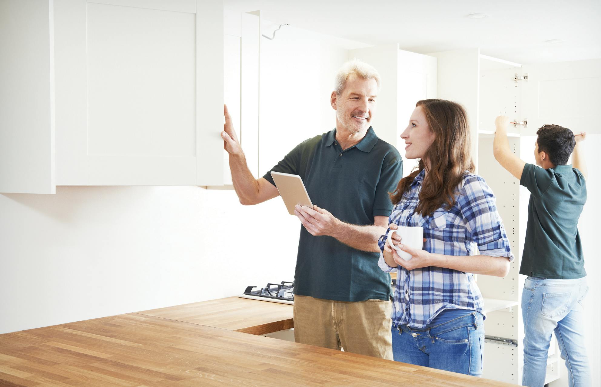 lead carpenter working on a remodeling job