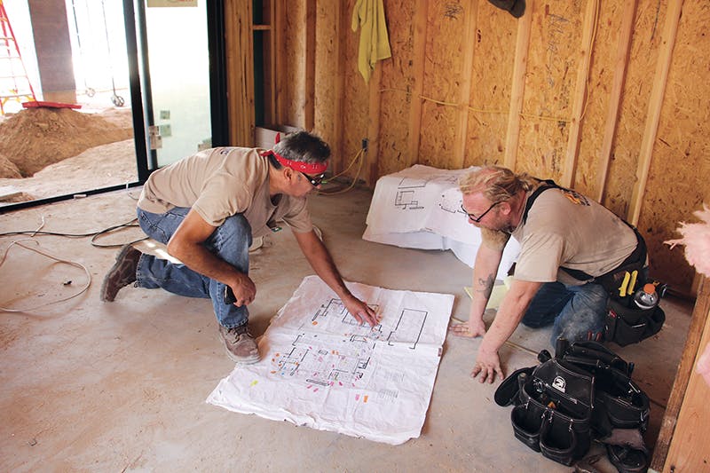 remodelers working when they're working and resting when they're off