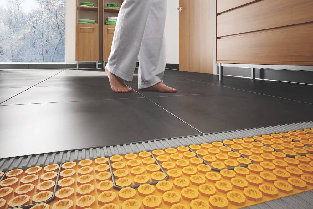DitraHeat by schluter system for heated floor