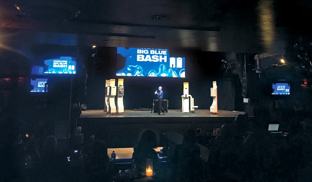 navien at their blue man group party at IBS 2020