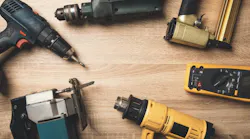 Hardware power tools close up