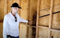 rob smith shows water damage from bad roofing flashing rob smith shows water damage from bad roofing flashing