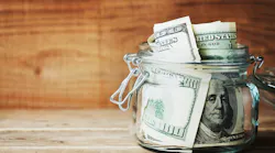 Money in a jar