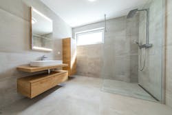curbless shower with large format tiles curbless shower with large format tiles