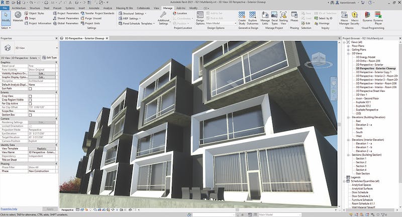 Revit exterior of building