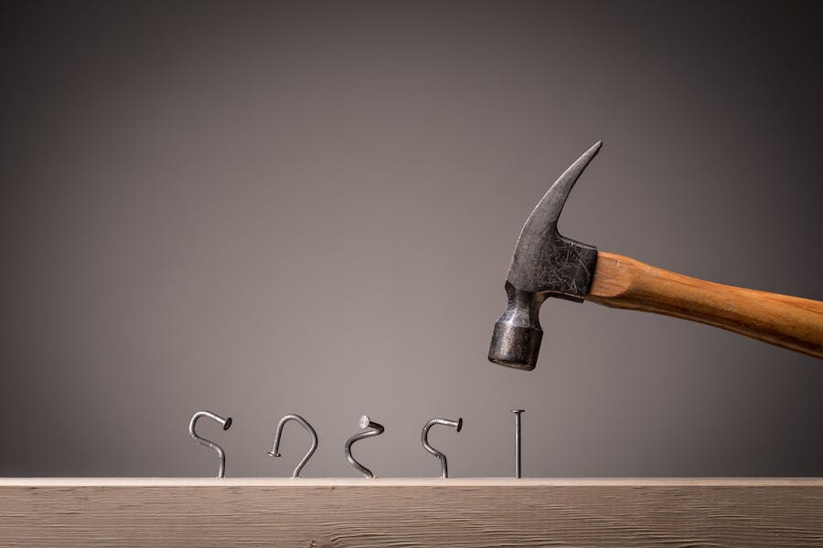 avoiding past mistakes hammer nails