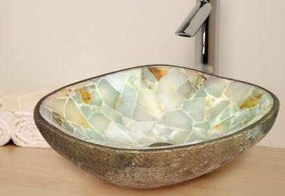 Lenova Cobblestone Green Onyx sink