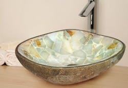 Lenova Cobblestone Green Onyx sink Lenova Cobblestone Green Onyx sink