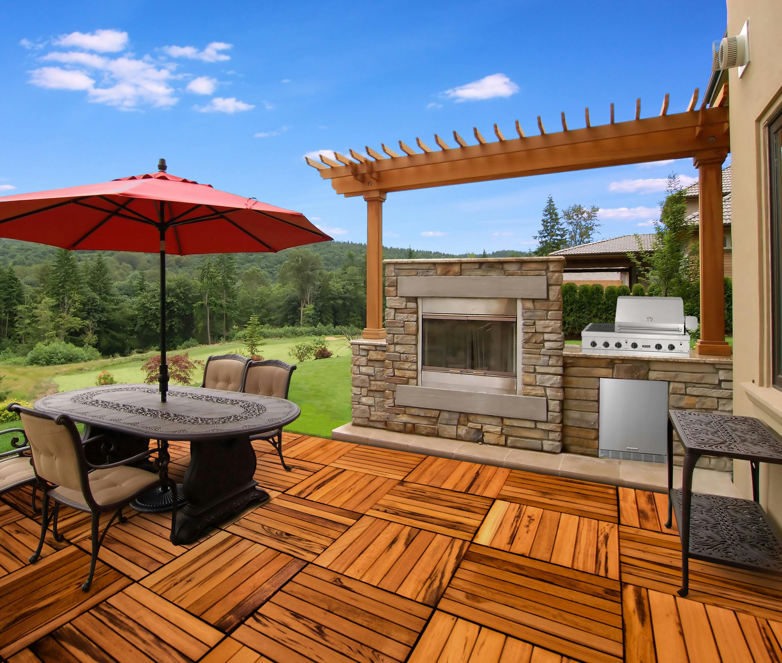 Advantage Lumber Tigerwood Outdoor Kitchen Final