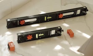The Mosely Infinity Level is a modular level that comes in 1- and 2-foot pieces that connect in three ways.