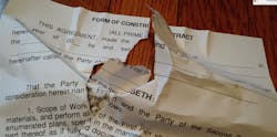 ripped up home improvement contract ripped up home improvement contract