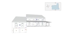 Hover measured front of house Hover measured front of house