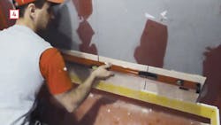 Tiling a shower wall with tiles Tiling a shower wall with tiles