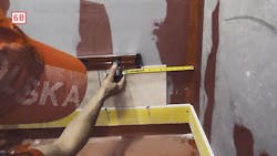 Painting a shower wall Painting a shower wall
