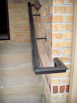 Staircase with stair railing Staircase with stair railing
