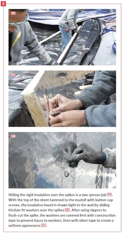 Use rigid insulation over the spikes Use rigid insulation over the spikes