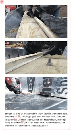 cut the plastic on an angle to build an Unvented Crawlspace cut the plastic on an angle to build an Unvented Crawlspace