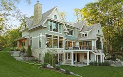 Exterior Of Custom Lake Home Built Using Build Tools Construction Management Software Exterior Of Custom Lake Home Built Using Build Tools Construction Management Software