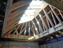 Kitchen skylight under construction Kitchen skylight under construction