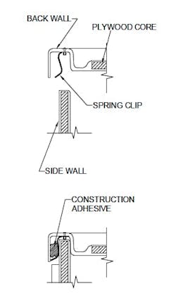 SpringClip wall joint section detail SpringClip wall joint section detail