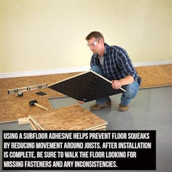 installing a subfloor installing a subfloor