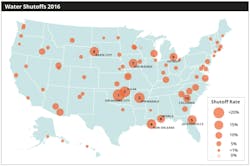 Water shutoffs in 2016 US Map Water shutoffs in 2016 US Map